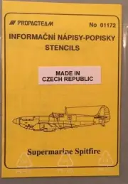 Propagteam 1:72 Supermarine Spitfire Stencils 01172