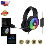 Comfort Fit RGB Wired Gaming Headset with Noise Isolation and Volume Control