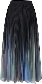 [Apocrypha] Womens A-Line Skirt Pleated Tulle Maxi Skirt Dance Party Casual Skirt