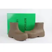 Bottega Veneta Q:6 / Puddle Ankle Boot Matt Rubber Jute Brown BNWB 42