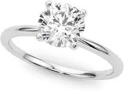[JTC LTD] 1.00 Ct D/VVS Lab Grown Round Cut Diamond 4 Claw Solitaire Engagement Ring for Women