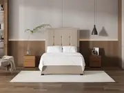 My Style Framed Headboard & Slimline Base - Double / Natural / Standard Base