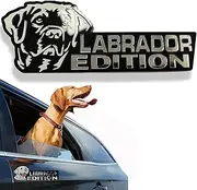 Car Emblem: Dog Car Badge Laser Cutting Emblem Cool Decals Trucks German Shepherd Badge Corgi Edition Doodle Golden Retriever Vehicles Dachshund Addition Rottweiler (Black Labrador)