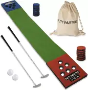 Golf Pong Putting Game, Portable Indoor-Outdoor Golf Game Set with Realistic Put