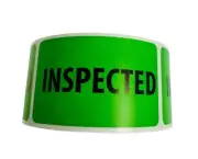 500 Inspected QC Green Inventory Control Warehouse Label Stickers 1.5" x 2.5"