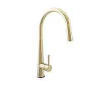 VITO BERTONI NUOVA CALARE Round Pull Out Kitchen Mixer Tap Lead Free - Gooseneck - Champagne Gold