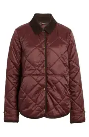 $250 Barbour Women's Doncaster Quilted Jacket Blackberry Size 4 US / 8 UK