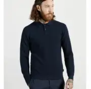 Ted Baker Pullover 243470 MMK Batha Navy Collar Sweater Size 6 2XL XXL