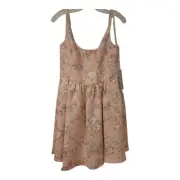 Cynthia Rowley Size 10 Cheers Women's A Line Dress Pink White Flowers NWT