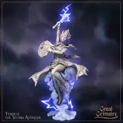 Tempest the Storm Avenger | TABLETOP SCALE | D&D TTRPG Miniature | Great Grimoir