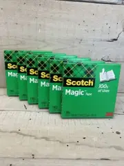 Scotch Magic Tape 3M 810 1/2 in x 2592 in 72 yds - Lot of 6 Rolls