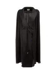 Black Belted Long Cape