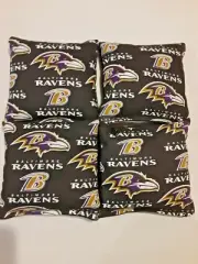 4 Cornhole Bag Set Corn Hole Baltimore Ravens BLK
