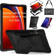 Case For Samsung Galaxy Tab S9 Plus/S9 FE Plus 12.4 w/ Pen Holder Shoulder Strap
