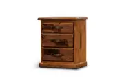VI Jamaica Solid Timber 3 Drawer Bedside Table
