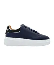 leather platform sneakers 44 Black