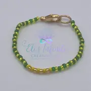 Ilde / Bracelet of Orula and Ochun with Small 2mm Seed - Beading Thread