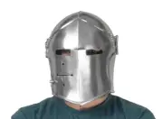 Barbuta Visor Knight Helmet - 18g Steel Medieval Warrior Helmet