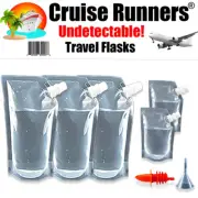 Cruise Ship Flask Kit Runners Rum Alcohol Liquor Smuggle Sneak Booze Bags