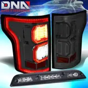 FIT 15-17 FORD F150 3D LED TRON STYLE TAIL LIGHT+THIRD BRAKE/CARGO LAMP TINTED (for: Ford)