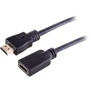 PRO2 HLV1145 HDMI Extension Lead - 0.5M Plug To Socket Adaptor Gold-Plated HDMI EXTENSION LEAD -