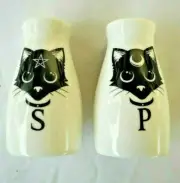 Gothic Punk Witch Black Cats Salt & Pepper Shakers Alchemy of England