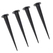 4 Pcs Lawn Lamp Socket Light Ground Stakes Garden Floodlight Spikes