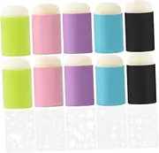 SHINEOFI Practical Finger Painting Brushes 15pcs Set Smearing Tool Ink Blending Templates Drawing Mold