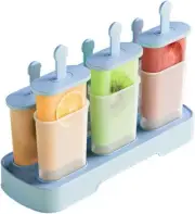 Popsicle Molds Set 6 Pieces Ice Popsicle Maker-BPA Free Easy-Release Ice Pop