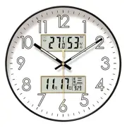 10/12/14In Modern Battery Wall Clock Luminous Glow Night Lights Quartz Silent