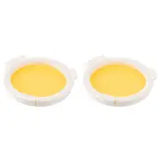 2x Progressive Silicone Stretch & Seal Citrus Orange/Lemon Storage Saver Yellow