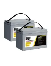 [Giantz] Portable AGM Deep Cycle Battery 12V 100Ah x2 in Grey