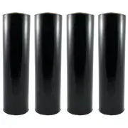 18" x 1500' 80 Ga 4 Rolls Pallet Wrap Stretch Film Hand Shrink Wrap 1500FT Black