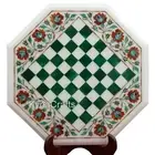 Antique Design Inlay Work Coffee Table Top Octagon Marble Garden Side Table