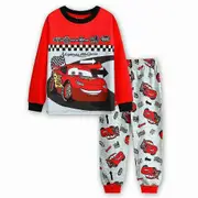 Cars Lightning Mcqueen Printed Kids Boys Pyjamas Pajamas Pjs Set Nightwear Long Sleeve Tops Trousers Sleepwear -NMAOV C 4-5 Years