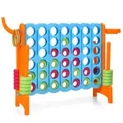 Costway Giant 4-in-A Row Jumbo 4-to-Score Game Set Family Connect Game Orange