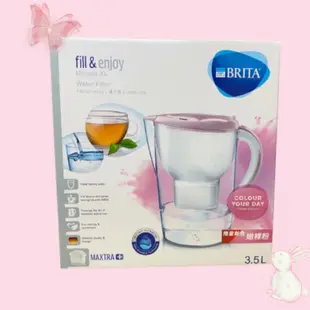 【德國BRITA】3.5 L Marella馬利拉 粉彩壺 濾水壺 內含全效型濾芯1 入 嫩裸粉 海島藍 【蘑菇蘑菇】