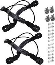Kisangel 4 Sets Kayak Carrying Handles with Screws Skid Boat Handles for Easy Installation Versatile Kayak Supplies for Canoeing and Dinghy Activities