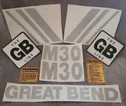 Great Bend M30 Front End Loader Decals - Complete Set - Quality Reproduction