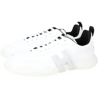 在飛比找Yahoo奇摩購物中心優惠-HOGAN 3R H 灰橡膠拼皮革繫帶運動鞋(男鞋/白色)