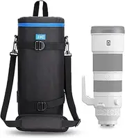 JJC Deluxe Lens Case Pouch Universal for 200-600mm F5.6-6.3 G OSS (SEL200600G) Sony FE and Other Lens Below 140 x 370mm, Lens Bag with Shoulder Strap