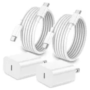 iPhone 16 15 Charger Fast Charging,20W Apple iPad USB C Fast Charger,2Pack 6ft