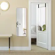 CostwayRectangle Wall Mounted Mirror with Bamboo Frame