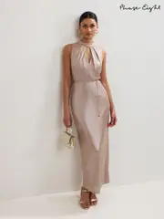 Phase Eight Gold Libby Metallic Dress (W63813) | $367