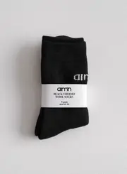 [aim'n] Black Thermo Wool Socks