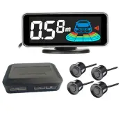 4 Parking Sensors LCD Display Car Backup Reverse Rear Radar System Alarm Kit (for: Isuzu)