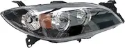 Headlight Assembly For 2004 2005 2006 2007 2008 2009 Mazda 3 Sedan Right Headlight Projector Halogen Headlamp Front Lamp Black Housing Clear Lens (Right)