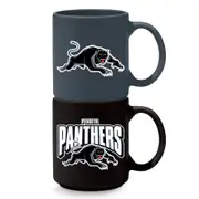 Penrith Panthers NRL Set of 2 Stackable Ceramic Coffee Mug Cups