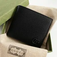 在飛比找樂天市場購物網優惠-美國百分百【全新真品】Gucci 皮夾 八卡 短夾 皮革 專