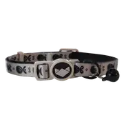 La Doggie Vita Go Fish Taupe Black Cat Collar